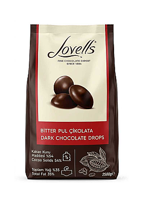LOVELLS BİTTER PUL ÇİKOLATA KUVERTÜR 2,5 KG (K:4) - 1